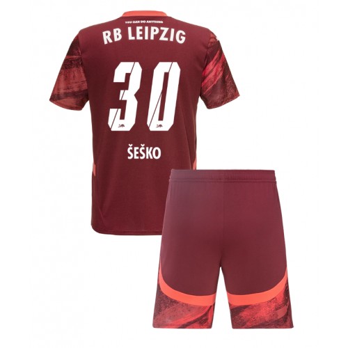 RB Leipzig Benjamin Sesko #30 Gostujuci Dres za djecu 2024-25 Kratak Rukav (+ Kratke hlače)